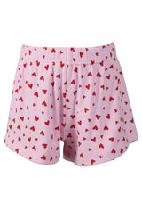 FBZ Pink Shorts with Red Hearts