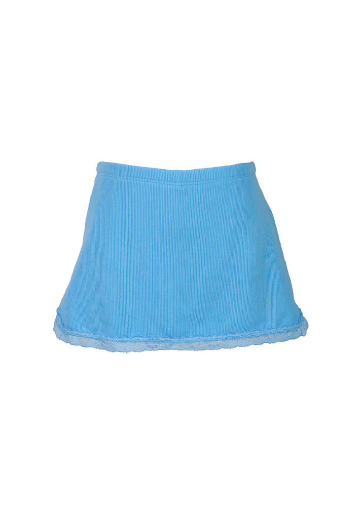 fbz Neon Blue Skort with Lace Trim