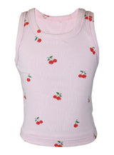 fbz Light Pink Tank with Red Cherries