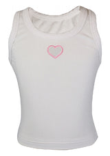 fbz White Tank with Heart