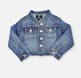 fbz Studded Rhinestone Denim Jean Jacket