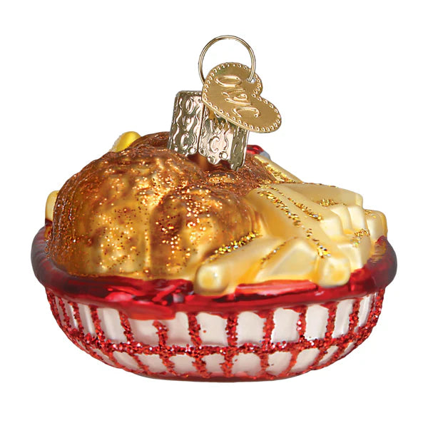 Old World Christmas Chicken Basket Ornament
