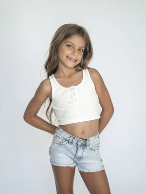 fbz Studded Rhinestone Jean Shorts