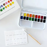 Emily Lex Watercolor Paint Set of 18 Colors with Brush