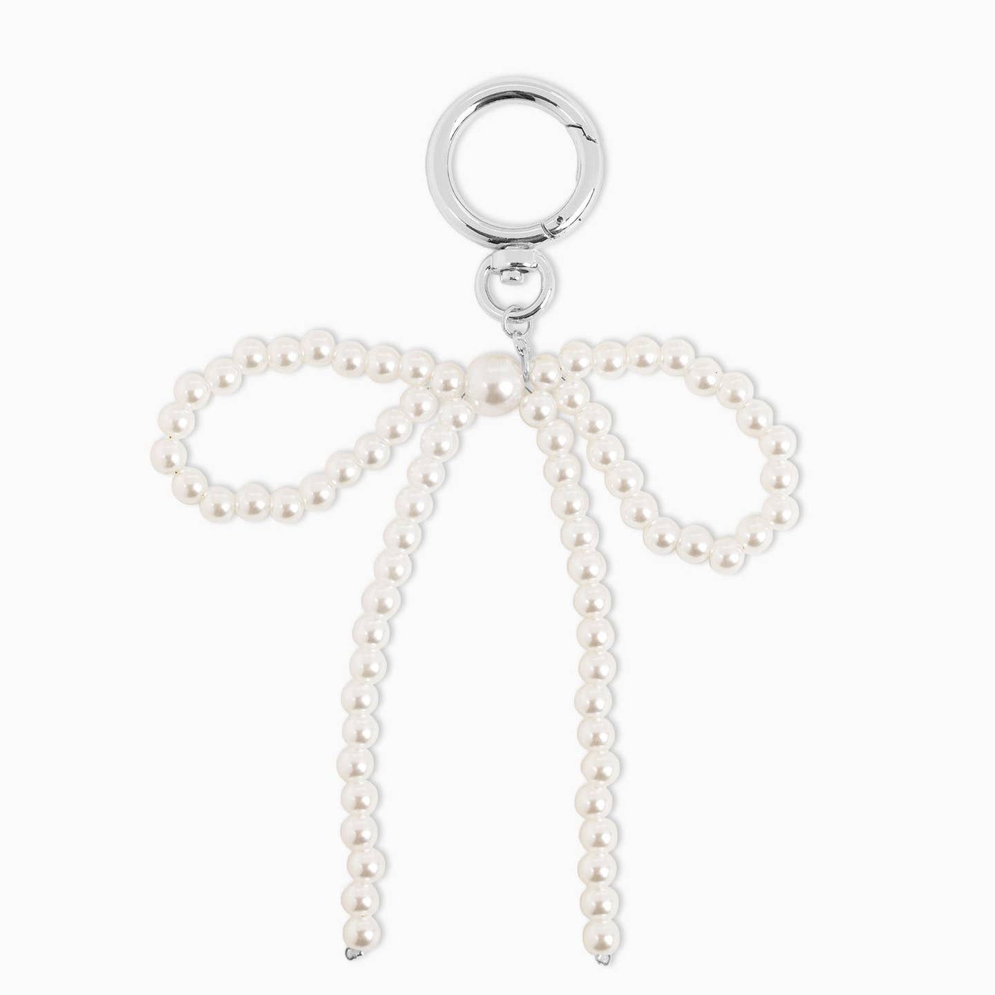 Pearl Bead Bow Keychain Bag Charm