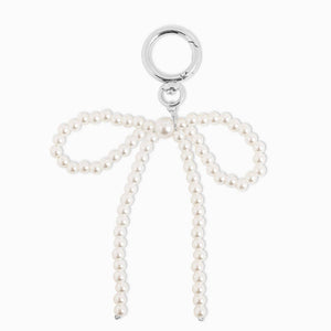 Pearl Bead Bow Keychain Bag Charm
