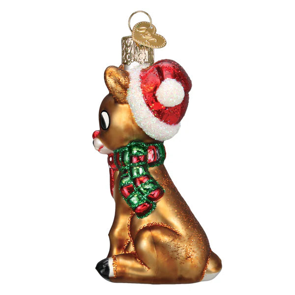 Old World Christmas Rudolph and Clarice Glass Blown Ornament