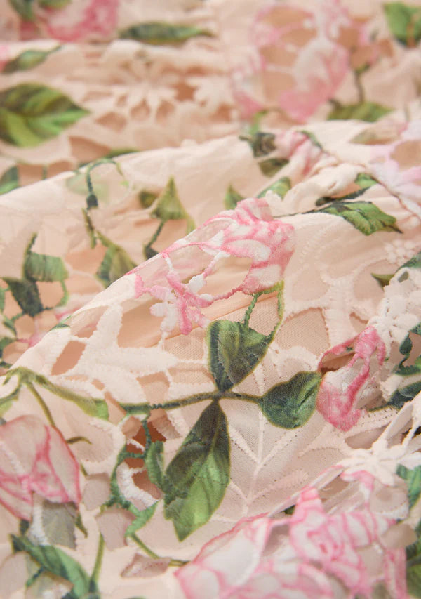 Marlo Kids Leonora Embroidered Mini Dress, Floral