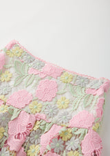 Marlo Kids Estella Frill Embroidered Mini Skirt, Floral