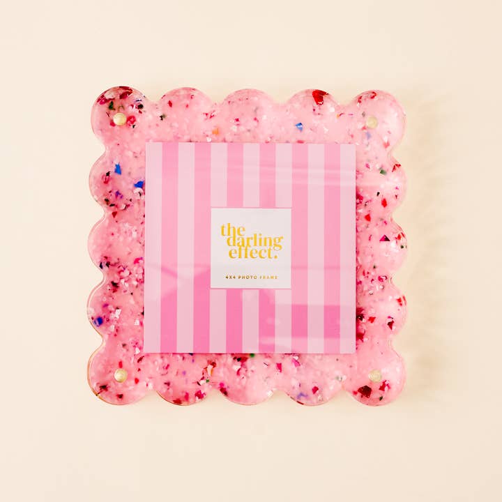 The Darling Effect Square Scalloped Acrylic Frame