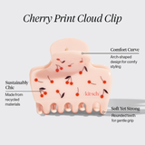 kitsch Recycled Plastic Medium Cloud Clip - Cherry Print