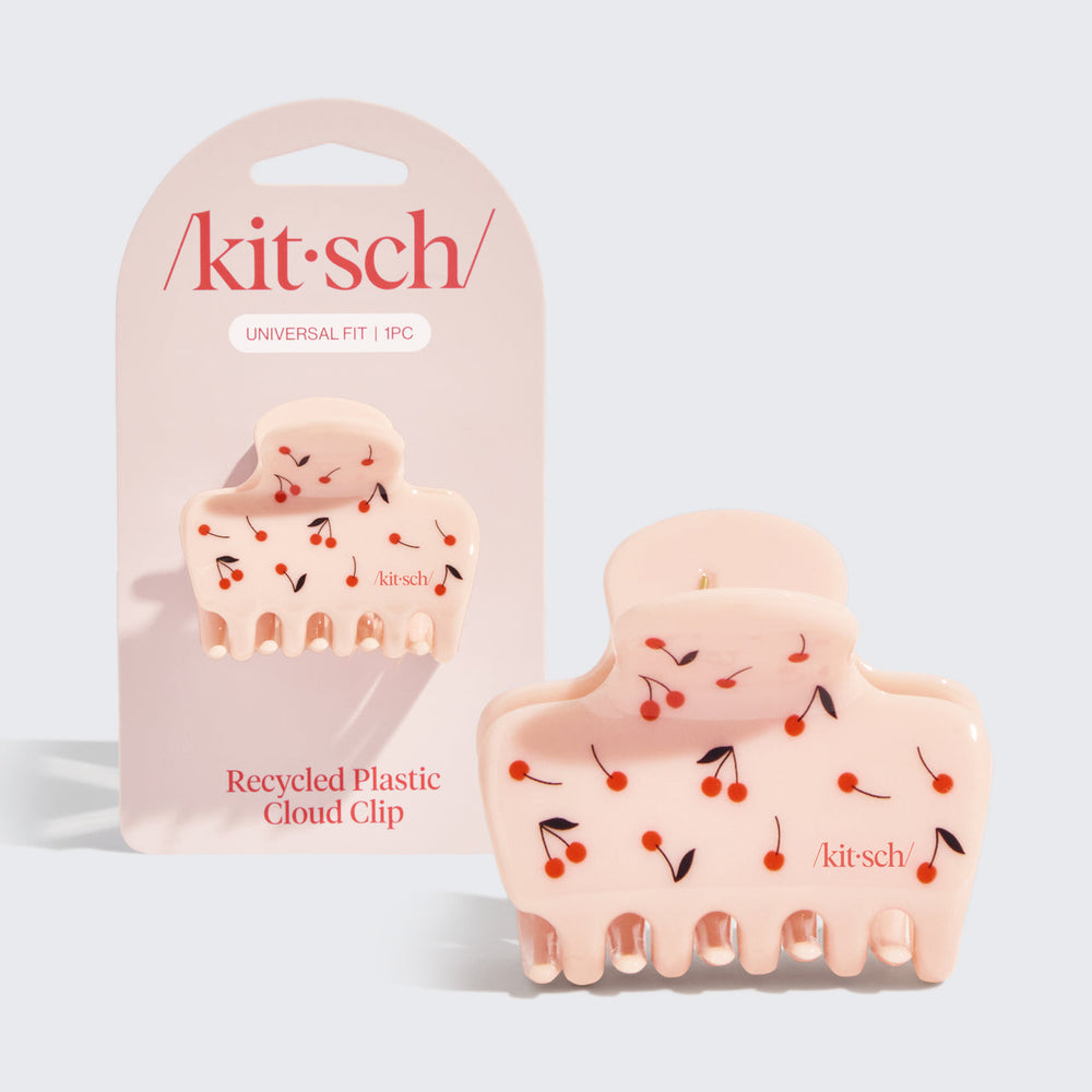 kitsch Recycled Plastic Medium Cloud Clip - Cherry Print