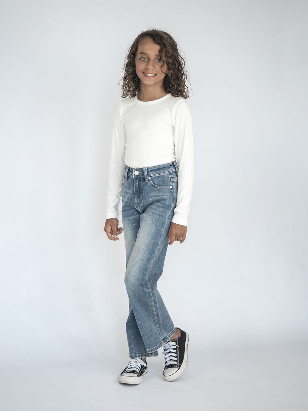 fbz Studded Rhinestone Jeans