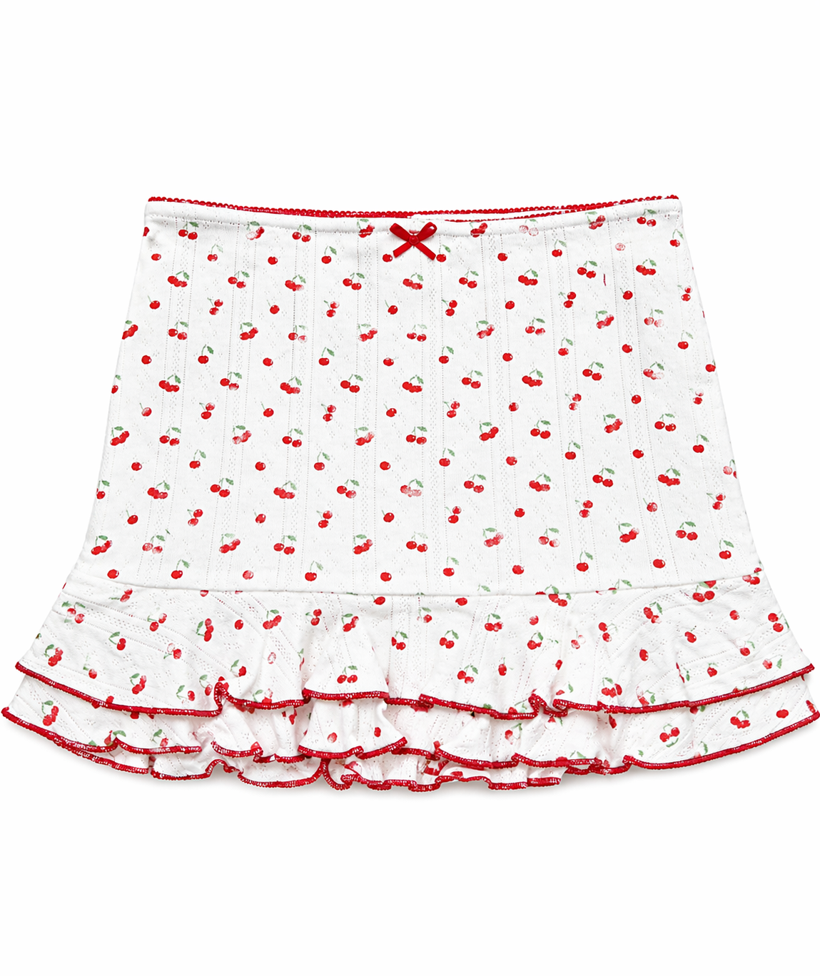 KatieJ Marina Jacquard Skirt, Tiny Printed Cherries