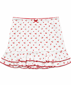 KatieJ Marina Jacquard Skirt, Tiny Printed Cherries