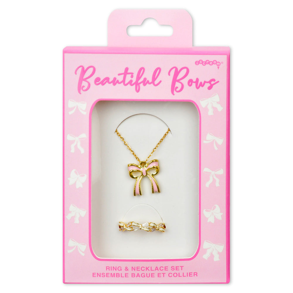 Iscream Beautiful Bows Ring & Necklace Set