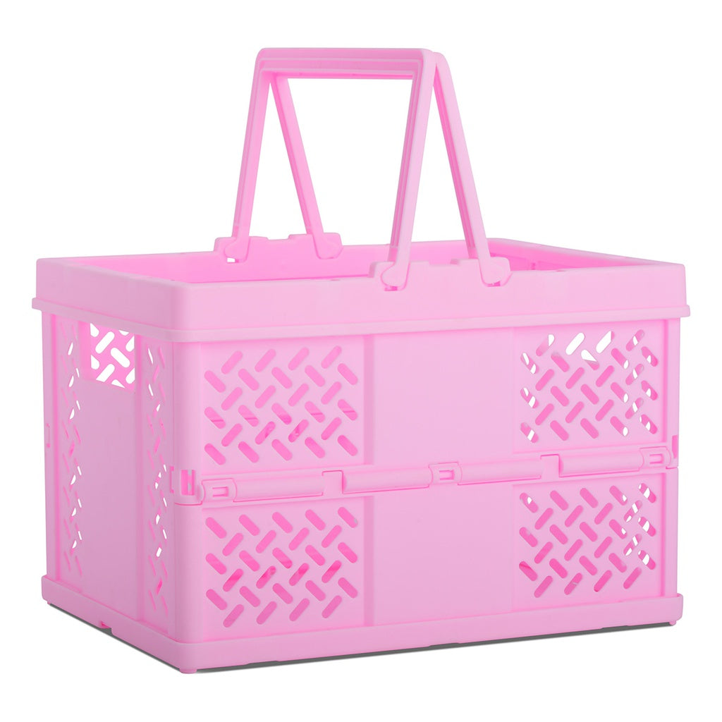 Iscream Small Pink Foldable Storage Crate