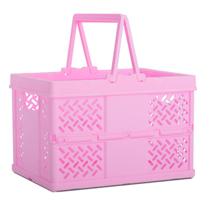 Iscream Small Pink Foldable Storage Crate