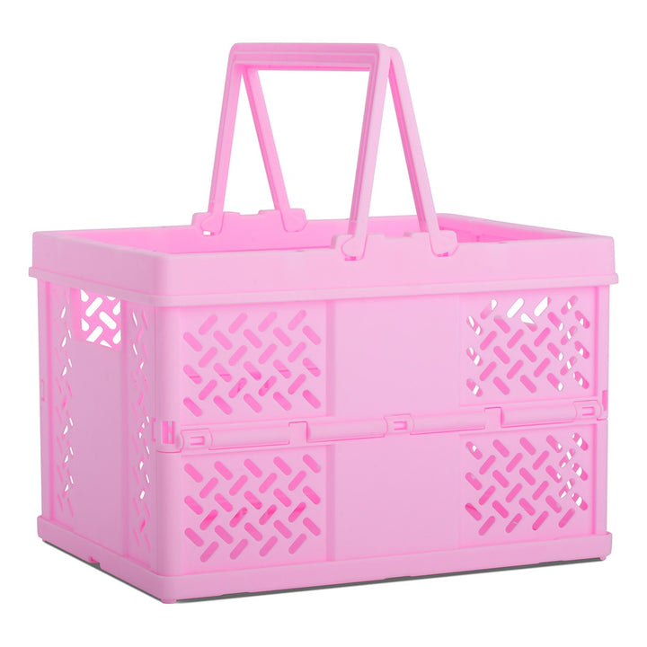 Iscream Small Pink Foldable Storage Crate