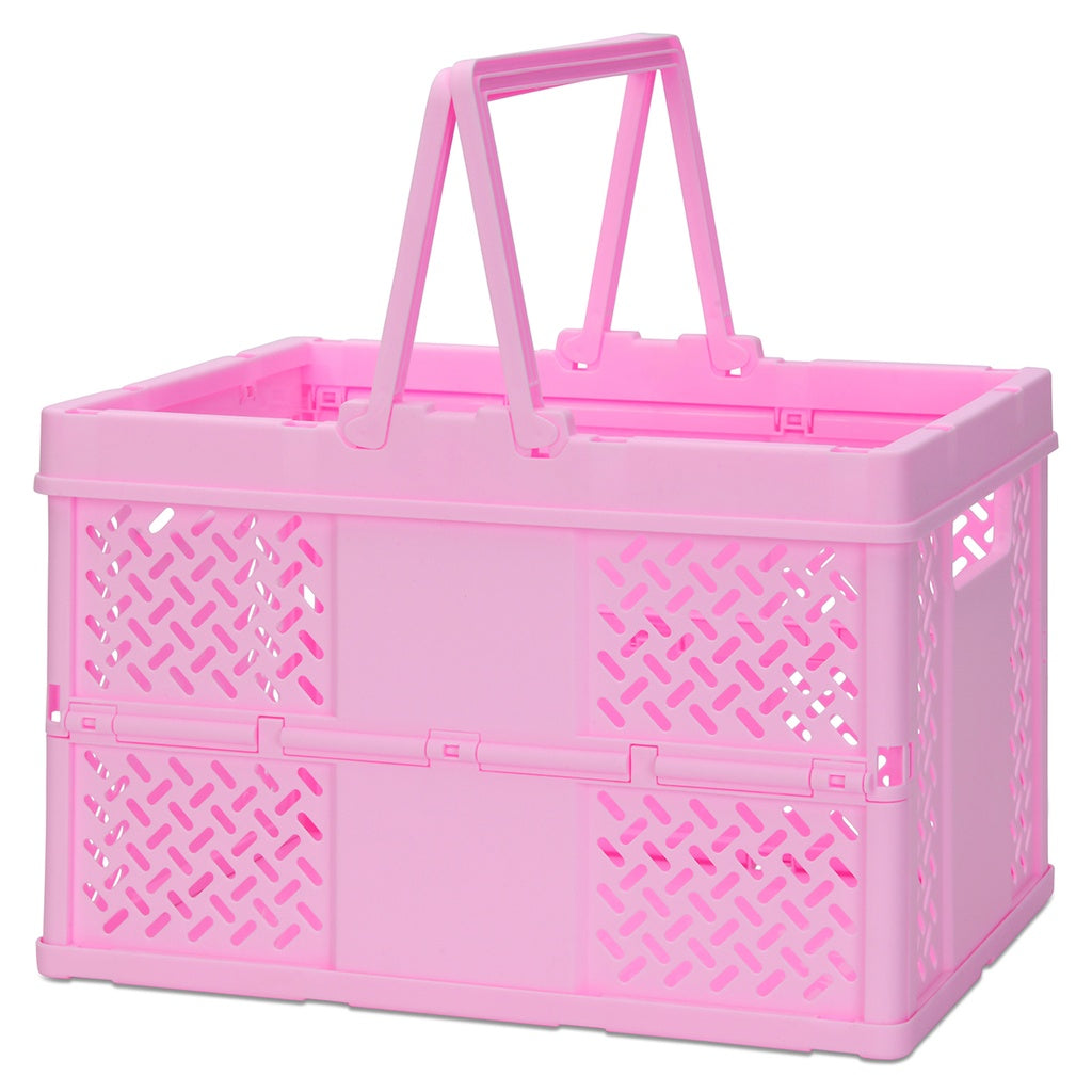 Iscream Large Pink Foldable Storage Crate