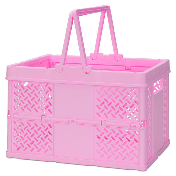 Iscream Large Pink Foldable Storage Crate