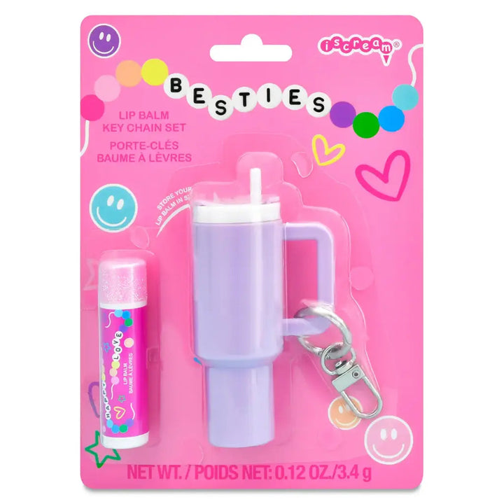 Iscream Besties Lip Balm Key Chain Set