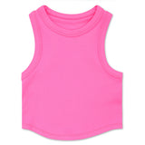 Iscream Bright Pink Cropped Racer Back Tank Top