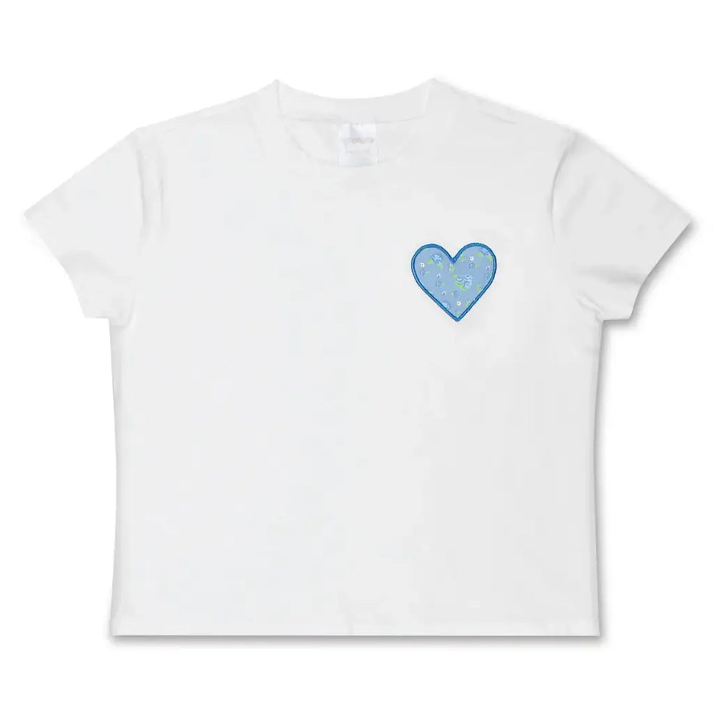 Iscream Blue Floral White T-Shirt