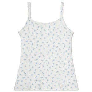 Iscream Blue Floral Pointelle Tank And Short Set