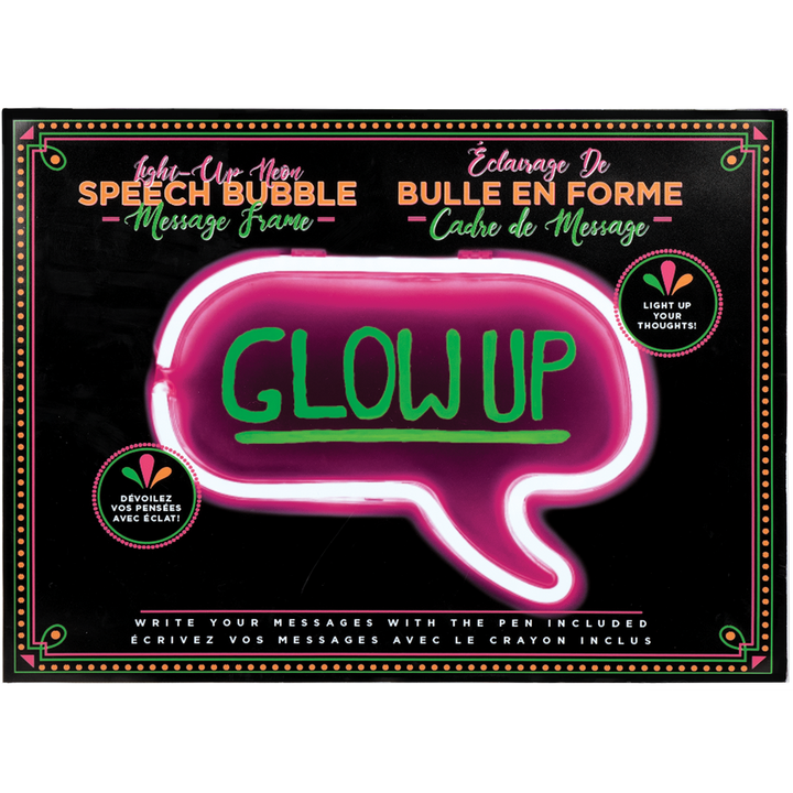 Iscream Neon Speech Bubble Message Light Frame