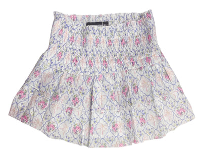 KatieJ Tween Bianca Floral Bouquet Tiered Ruffle Skirt