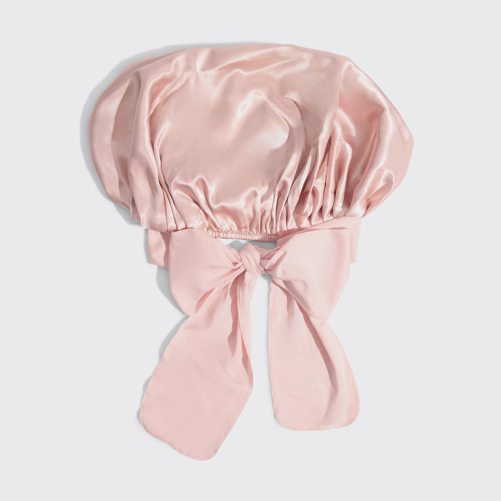 kitsch Adjustable Oversized Satin Bonnet- Blush