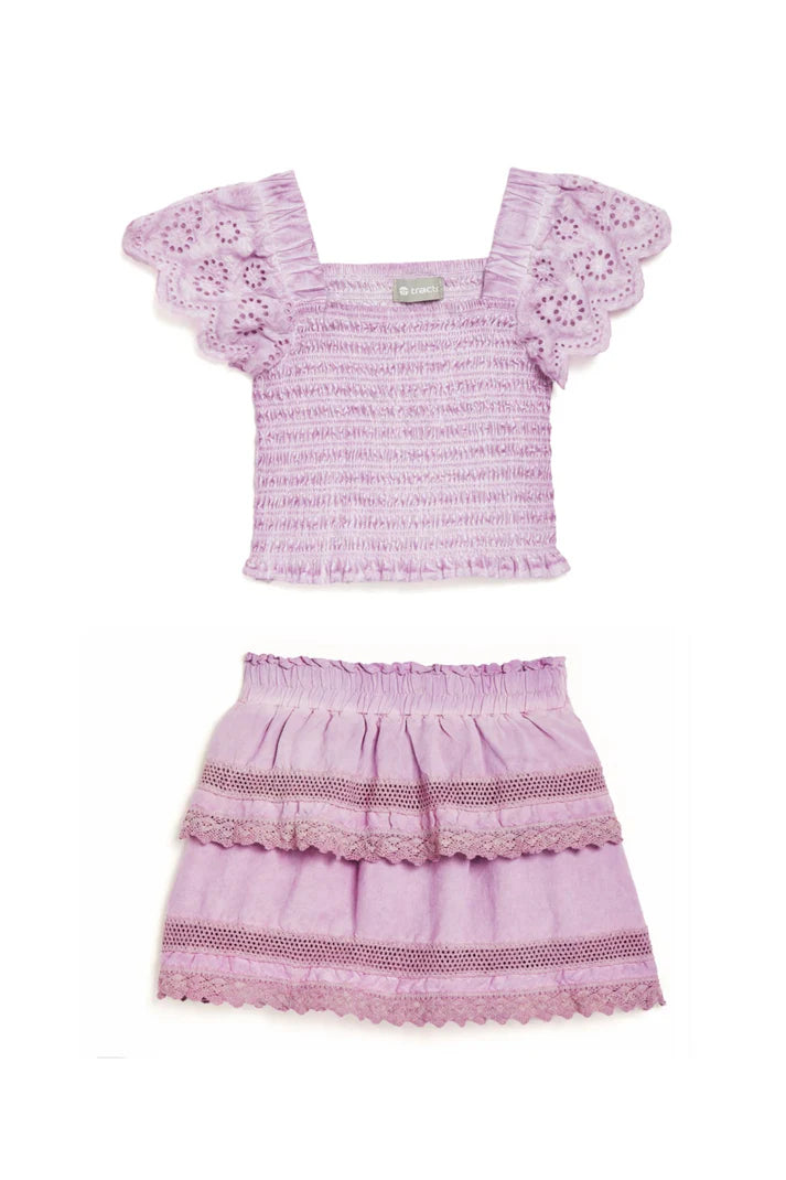 trctr Smocking Top Ruffle Skirt Set