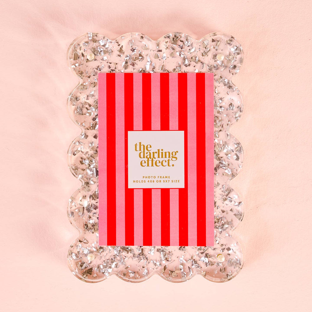 The Darling Effect Rectangular Scalloped Acrylic Frame