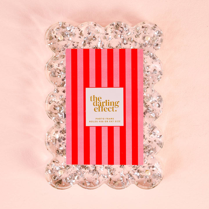 The Darling Effect Rectangular Scalloped Acrylic Frame