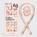 kitsch Satin Heatless Curling Set - Sunset Tie Dye