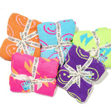 Malibu Sugar Smiley Face & Lightning Reversible Plush Throw Blankets