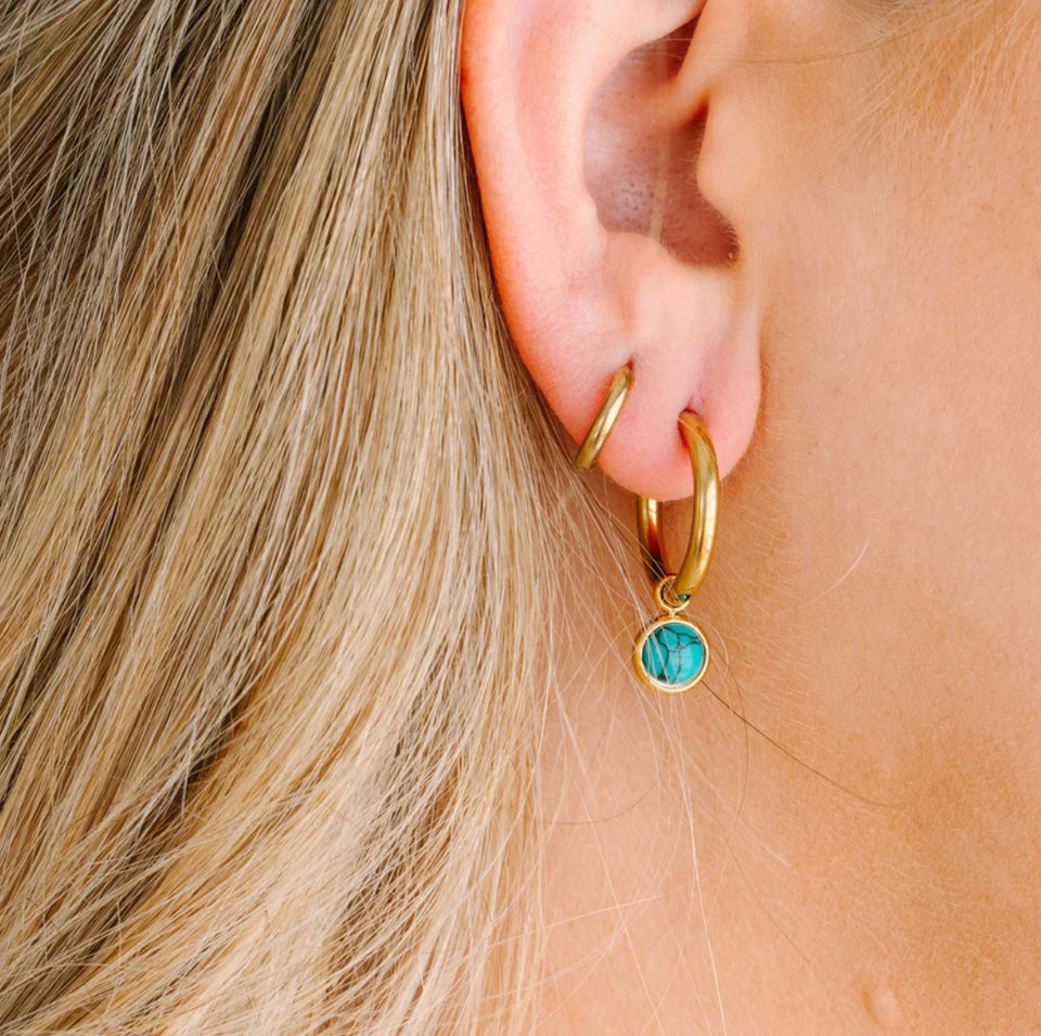 pierced Turquoise Charms