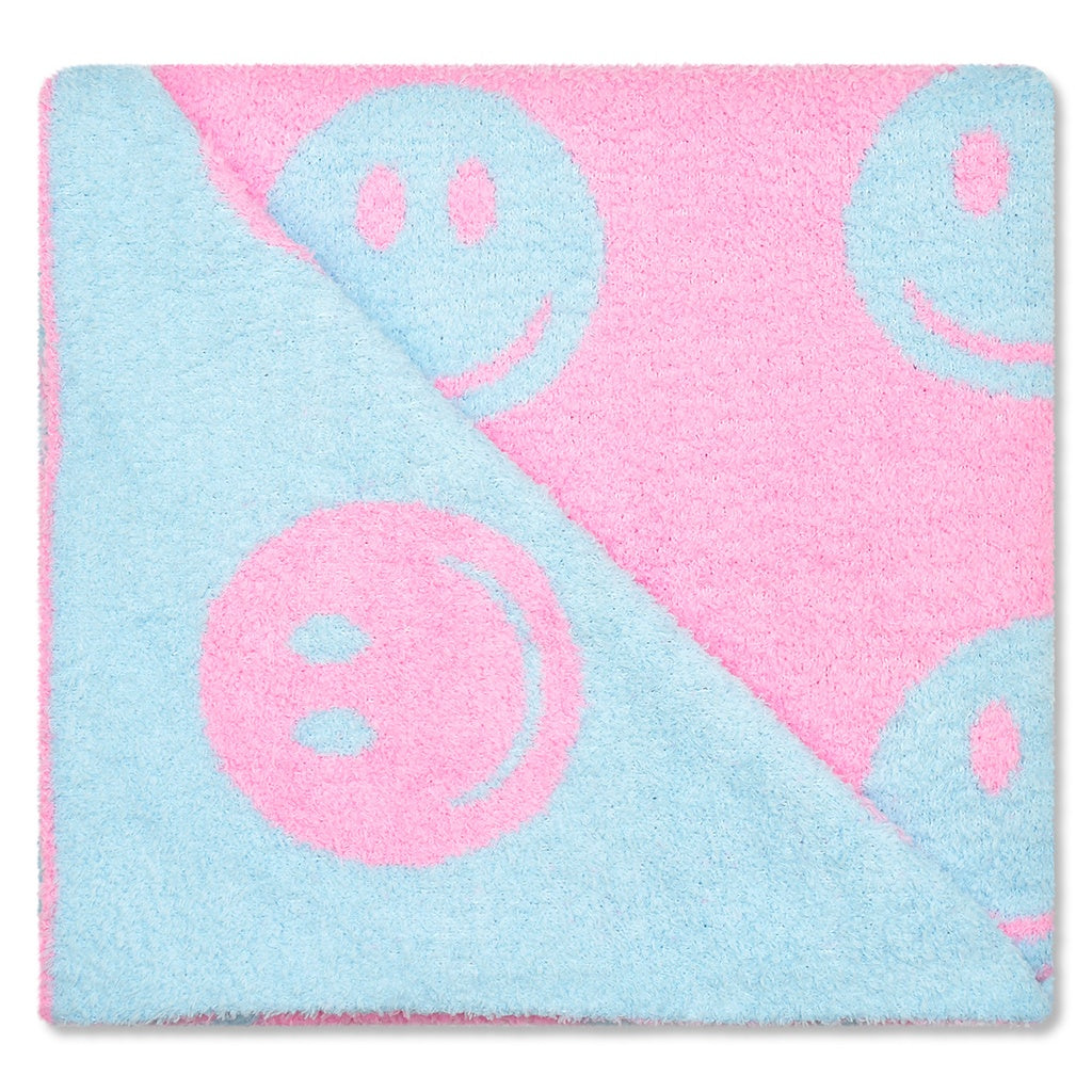 Iscream Made You Smile Cozy Knit Blanket