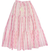 KatieJ Esme Baby Pink Cottage Stripe Maxi Skirt