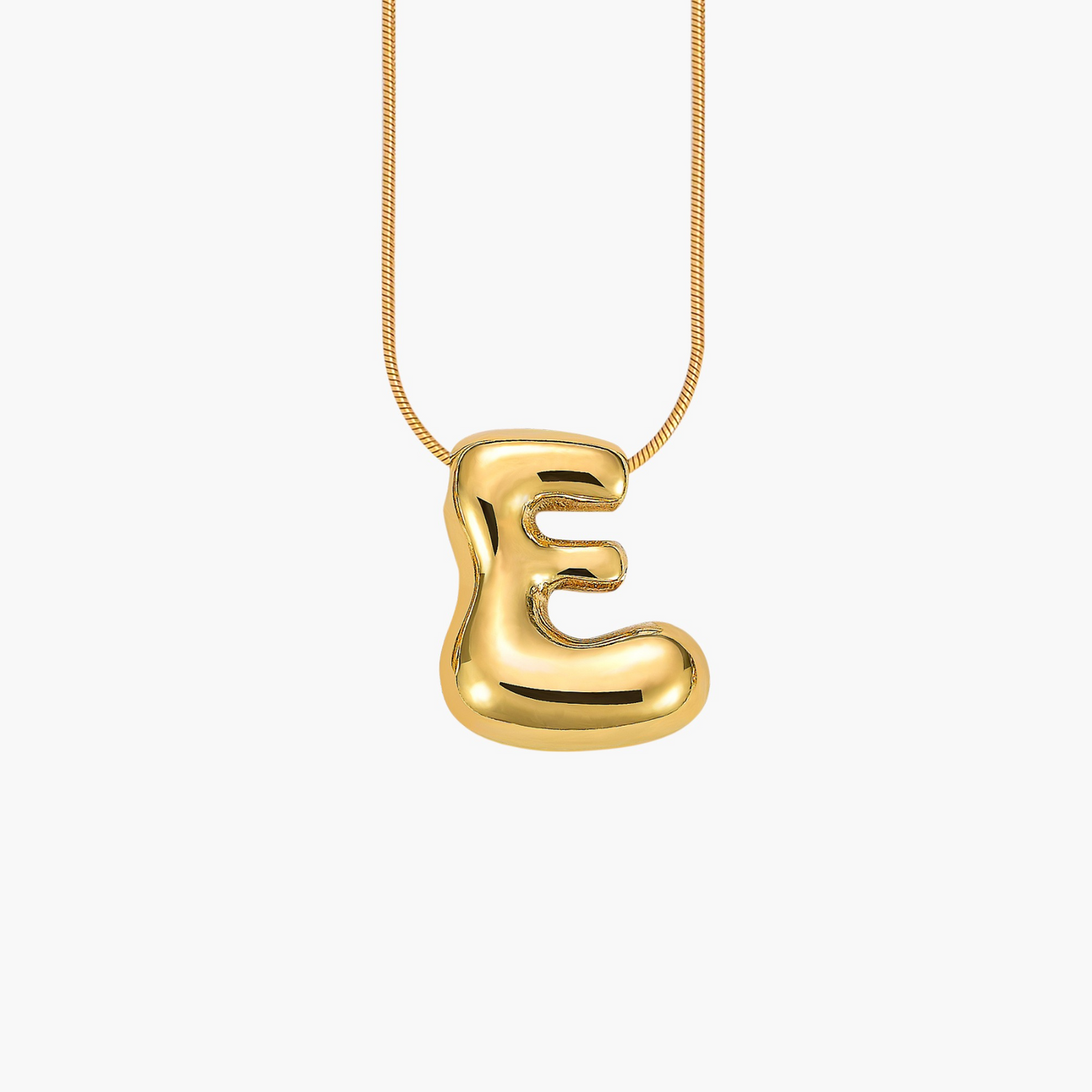 Cape Diablo-Golden Glow Bubble Letter Initial Necklace
