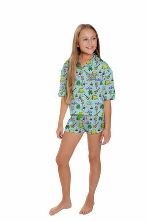 Sunshine Society  Kids Camp Club Short Sleeve Short Set