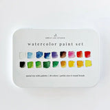 Emily Lex Watercolor Paint Set of 18 Colors with Brush