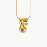 Cape Diablo-Golden Glow Bubble Letter Initial Necklace
