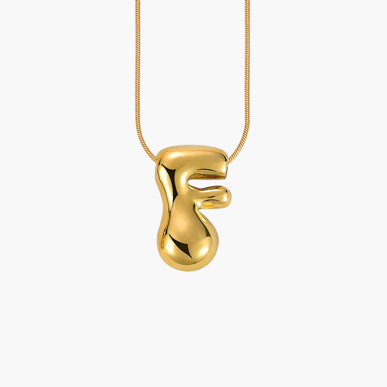 Cape Diablo-Golden Glow Bubble Letter Initial Necklace