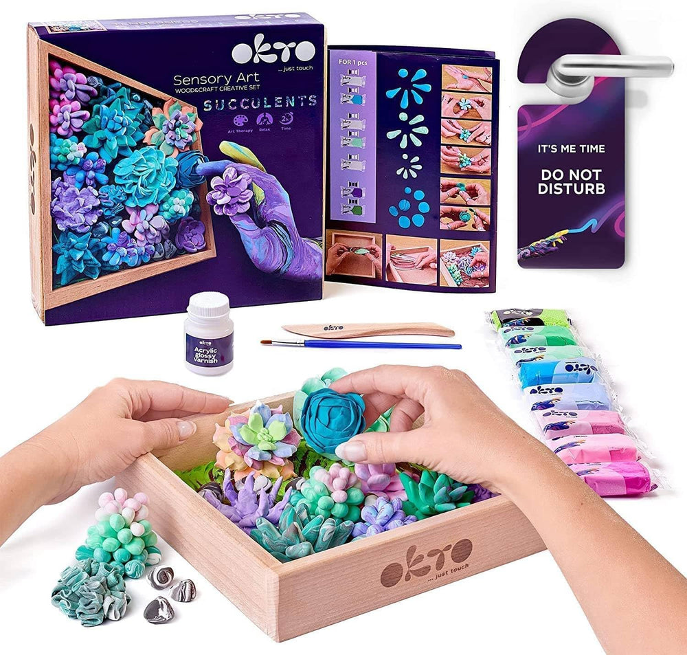 OKTO Wood & Craft Succulent Clay Kit