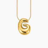 Cape Diablo-Golden Glow Bubble Letter Initial Necklace