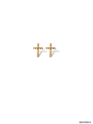 Theia Ada Cross Stud Pearl Petite Earing