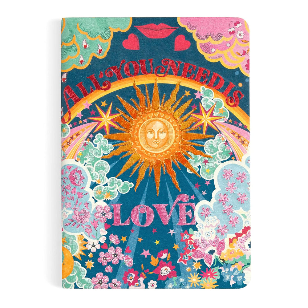 Liberty All You Need is Love Handmade Embroidered Journal