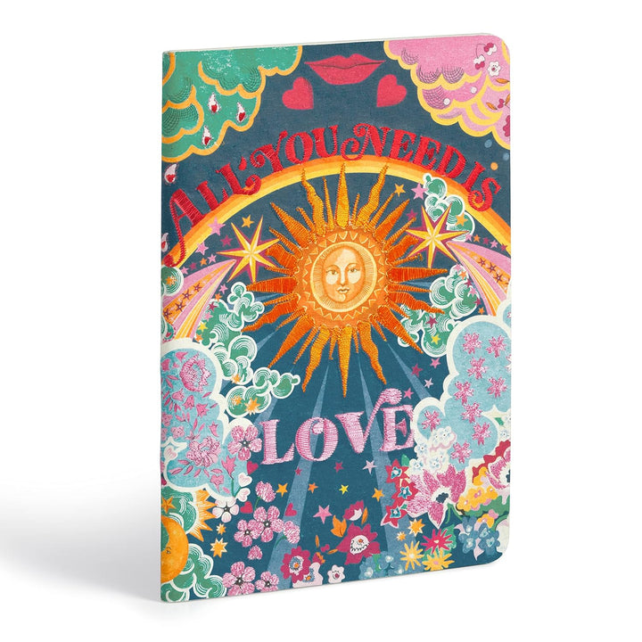 Liberty All You Need is Love Handmade Embroidered Journal